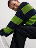 Soft Touch Striped Crew Neck Jumper