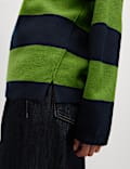 Soft Touch Striped Crew Neck Jumper