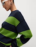 Soft Touch Striped Crew Neck Jumper