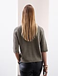 Merino Wool Rich Knitted Top with Cashmere