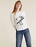 Superzachte Snoopy™-trui met ronde hals