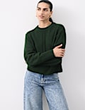 Relaxed Fit Pullover mit hohem Merinowollanteil sowie mit Kaschmir