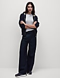 Zachte tweekleurige slim-fit hoodie