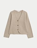 Soft Touch V-Neck Waisted Knitted Jacket