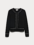 Stud Embellished Crew Neck Jumper