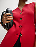 Zacht, gebreid gilet met V-hals