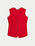 Zacht, gebreid gilet met V-hals