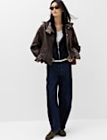 Collared Slim Fit Zip Up Cardigan