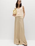 Pure Cotton Pointelle Knitted Vest