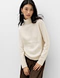 Cable Knit Roll Neck Relaxed Fit Jumper