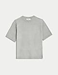Air-Yarn Crew Neck Knitted Top
