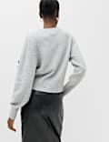 Embellished V-Neck Cardigan with Wool