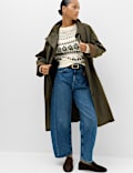 Fair Isle Crew Neck Relaxed Jumper with Wool