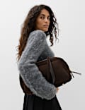 Wool Blend V-Neck Jumper with Mohair