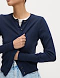 Cardigan à col rond et fermeture avant boutonnée