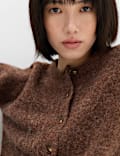 Alpaca Blend Crew Neck Cardigan