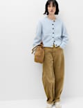 Alpaca Blend Crew Neck Cardigan