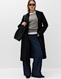 Alpaca Blend Slash Neck Slim Fit Jumper