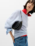 Alpaca Blend Slash Neck Slim Fit Jumper