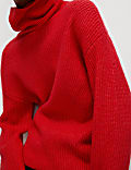 Ribbed Roll Neck Jumper