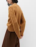 Wool Blend Cable Knit Jumper