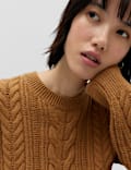 Wool Blend Cable Knit Jumper