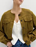 Zapinany na guziki kardigan slim fit z dekoltem w serek