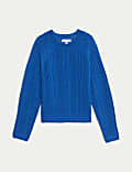 Cotton Rich Textured Relaxed Jumper