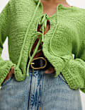 Cotton Rich Textured Cardigan
