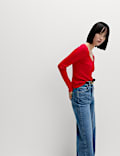 Ribbed Sweetheart Fitted Knitted Top