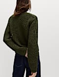 Textured Tie Front Slim Fit Cropped Cardigan