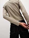 Metallic Crew Neck Slim Fit Cardigan