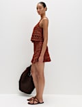 Crochet-Style Cropped Knitted Top