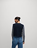 Cotton Rich Textured Cropped Waistcoat