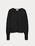 Crew Neck Waisted Knitted Top