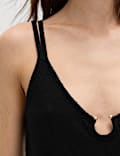 Maillot de corps en maille de coton &agrave; ouverture goutte d&rsquo;eau