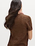 Cotton Rich V-Neck Slim Fit Knitted Top