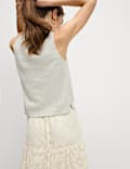 Cotton Rich Textured Knitted Vest