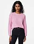 Textured Crew Neck Jumper