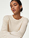 Textured Crew Neck Jumper