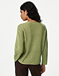 Textured Crew Neck Jumper