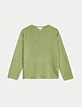 Textured Crew Neck Jumper