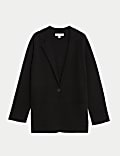 Blazer coupe décontractée en maille de coton texturée