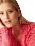 Cable Knit V-Neck Relaxed Jumper