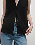 Air-Yarn V-Neck Knitted Waistcoat