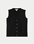 Air-Yarn V-Neck Knitted Waistcoat