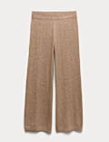 Air-Yarn Wide Leg Knitted Trousers
