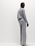 Air-Yarn Wide Leg Knitted Trousers