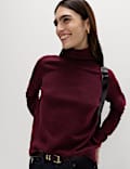Air-Yarn Roll Neck Jumper