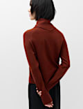 Air-Yarn Tie High Neck Jumper